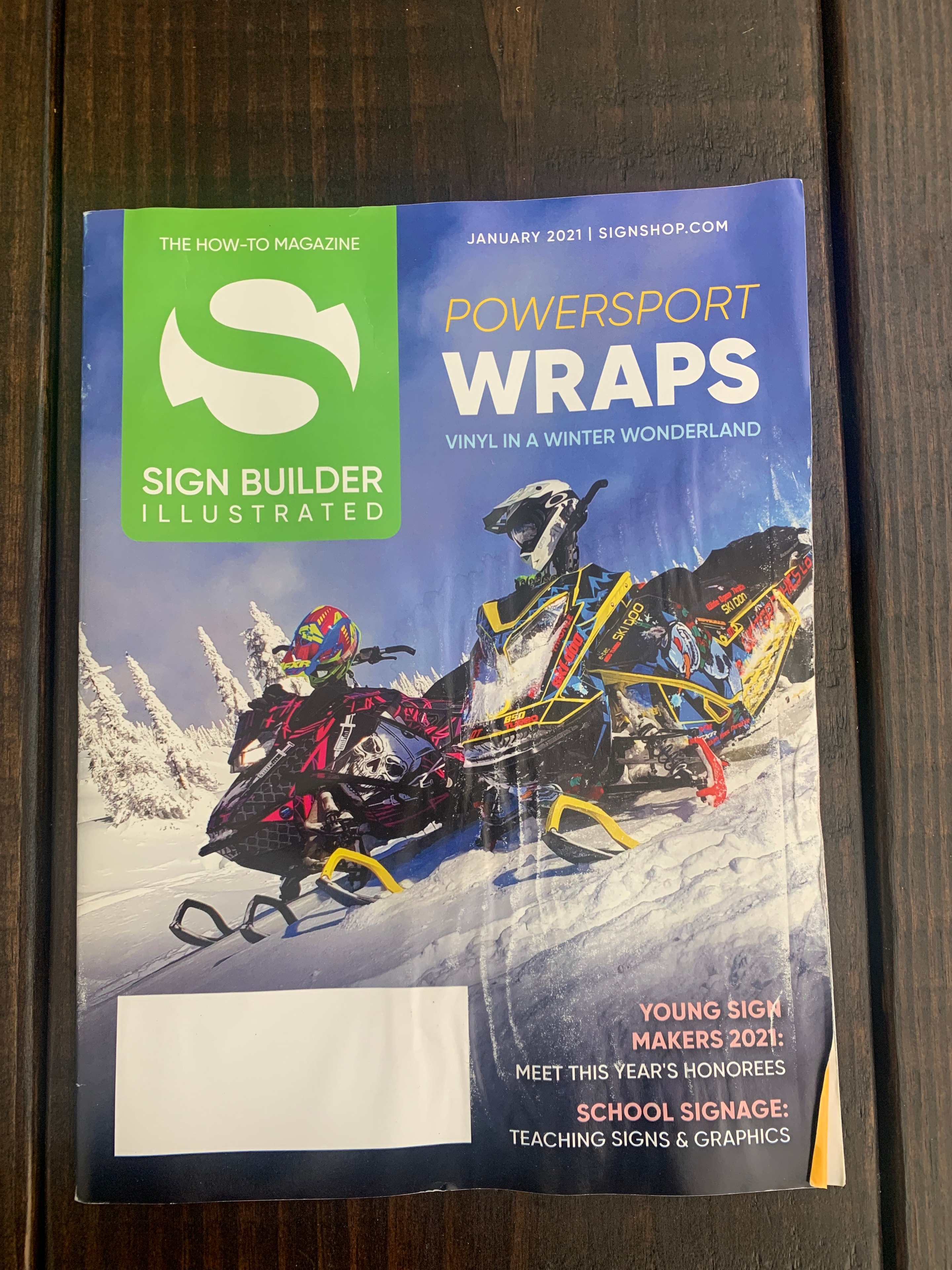 Sign Builder Illustrated magazine cover — Powersport Wraps issue